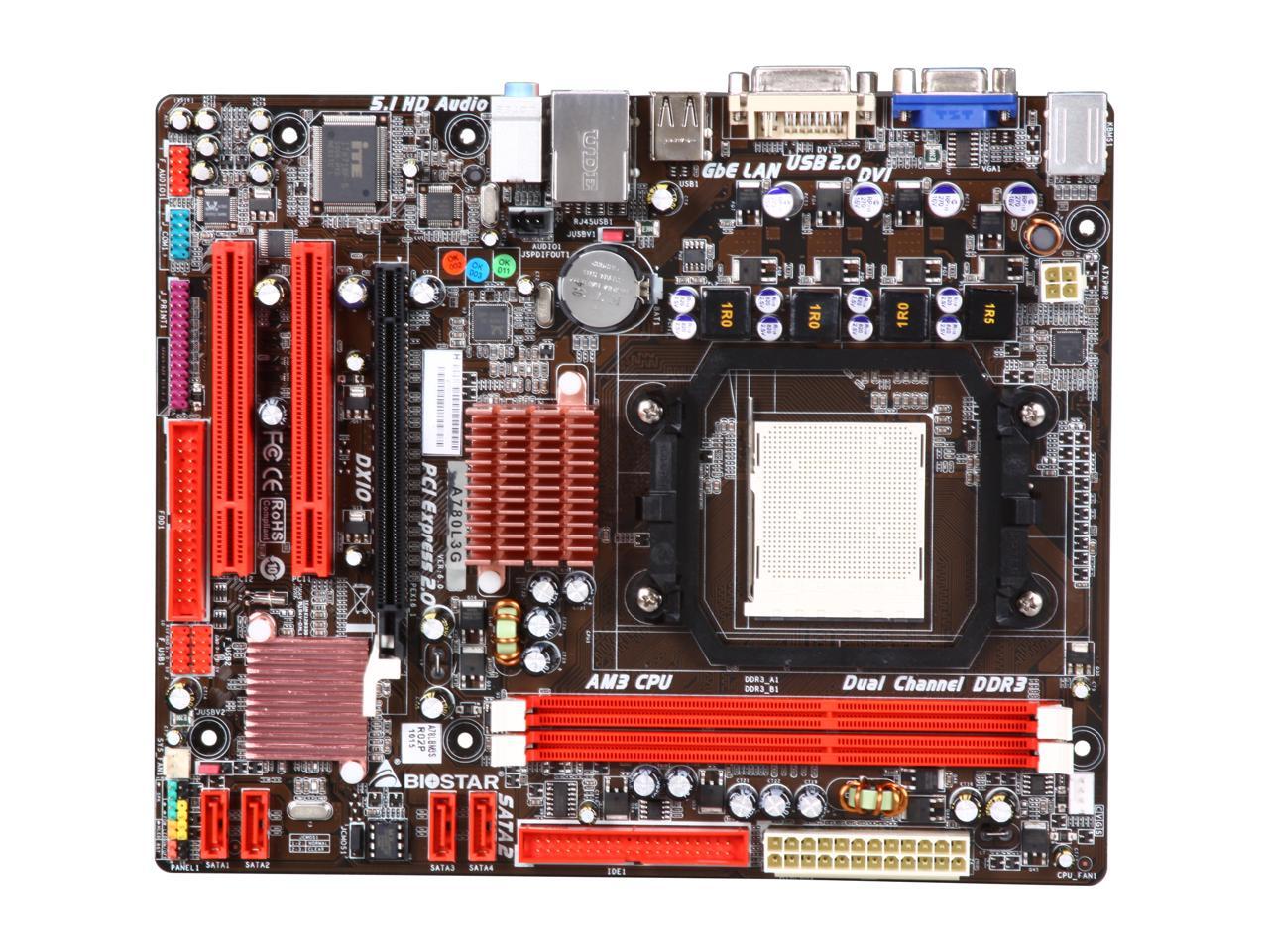 BIOSTAR A780L3G AM3 Micro ATX AMD Motherboard