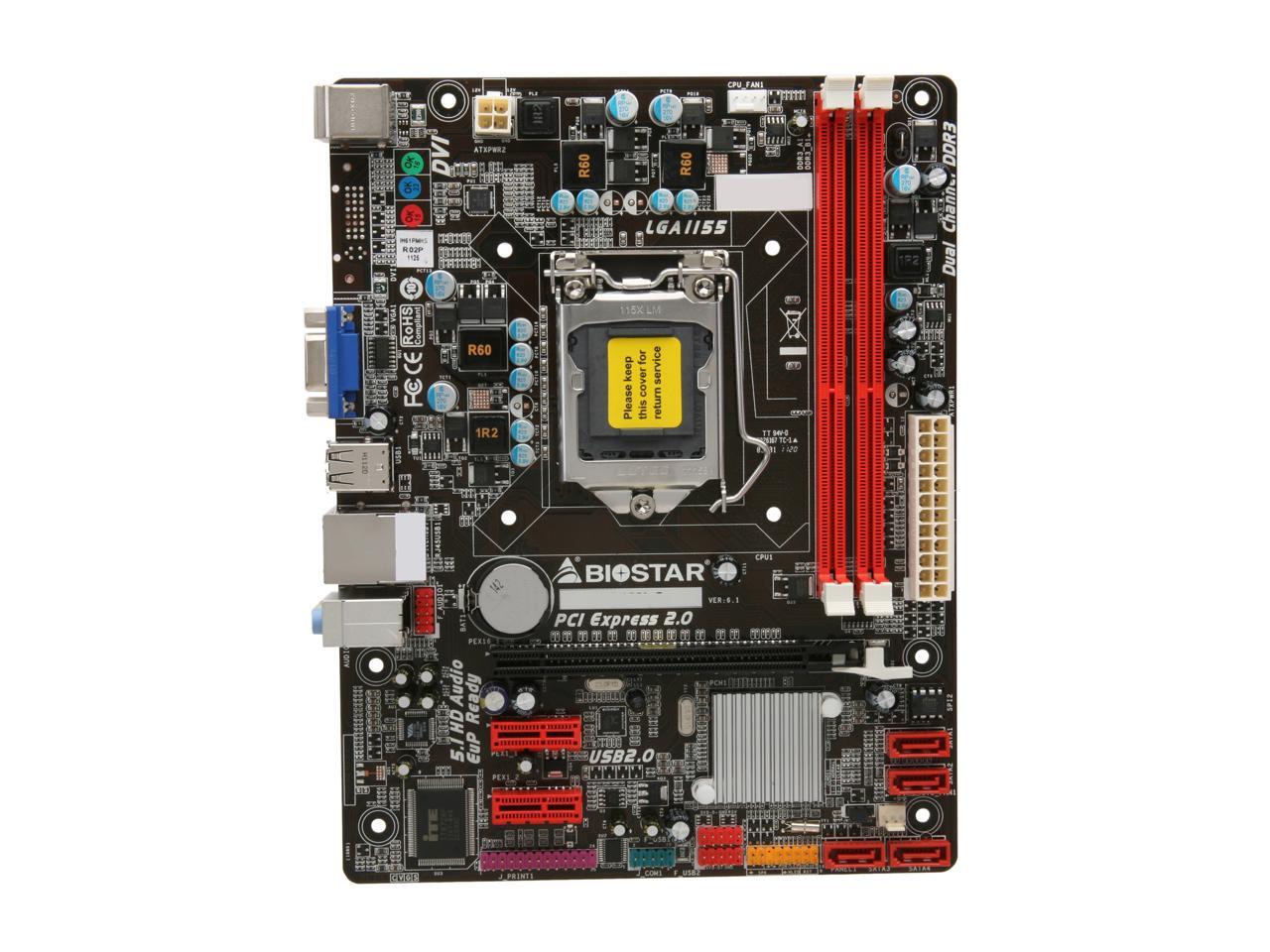 BIOSTAR H61MLC LGA 1155 Micro ATX Intel Motherboard Newegg.ca