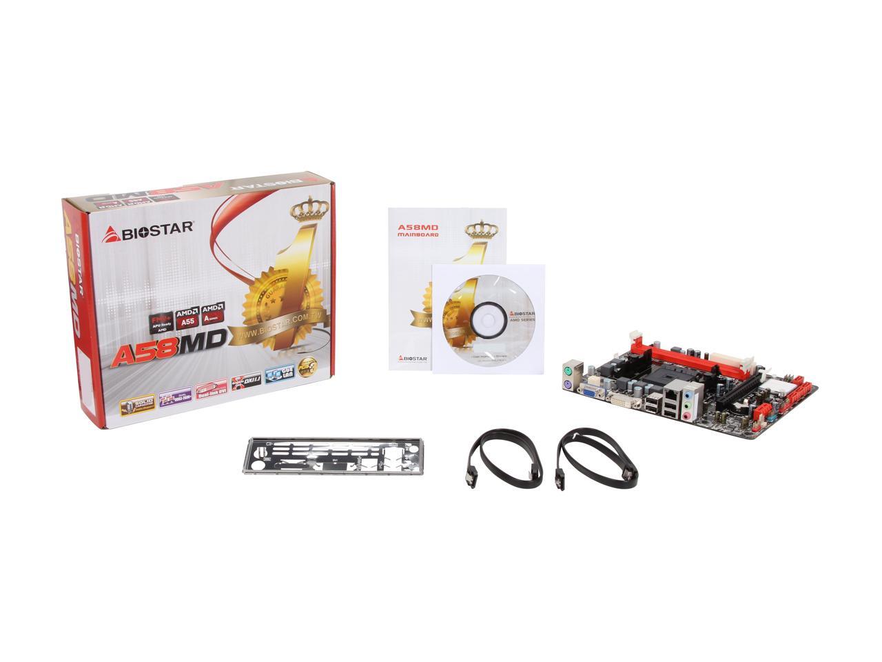 BIOSTAR A58MD FM2+ / FM2 Micro ATX AMD Motherboard - Newegg.com