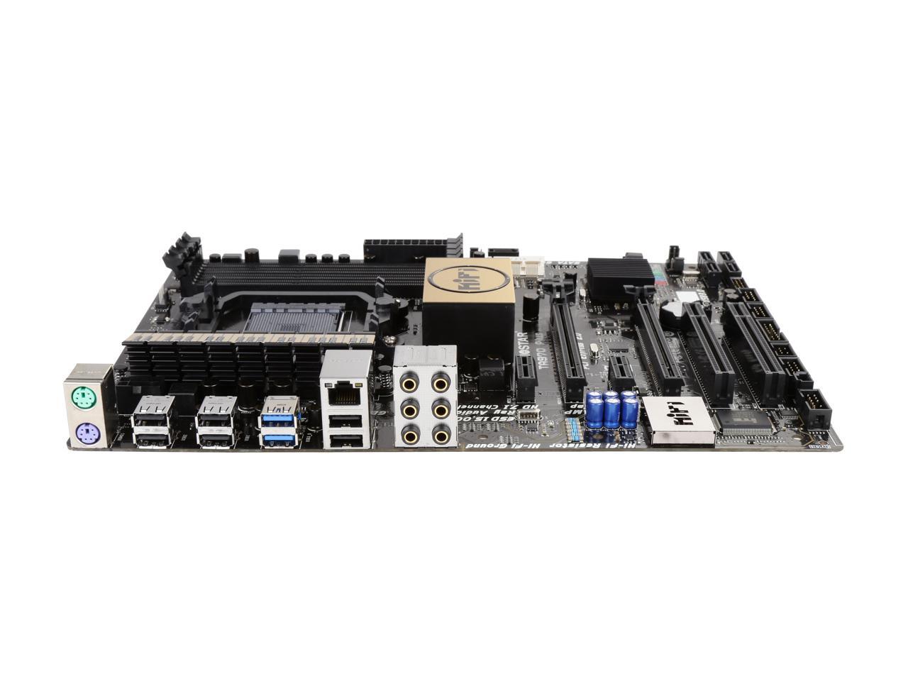 Used Very Good BIOSTAR TA970 Plus AM3+ ATX Motherboards AMD