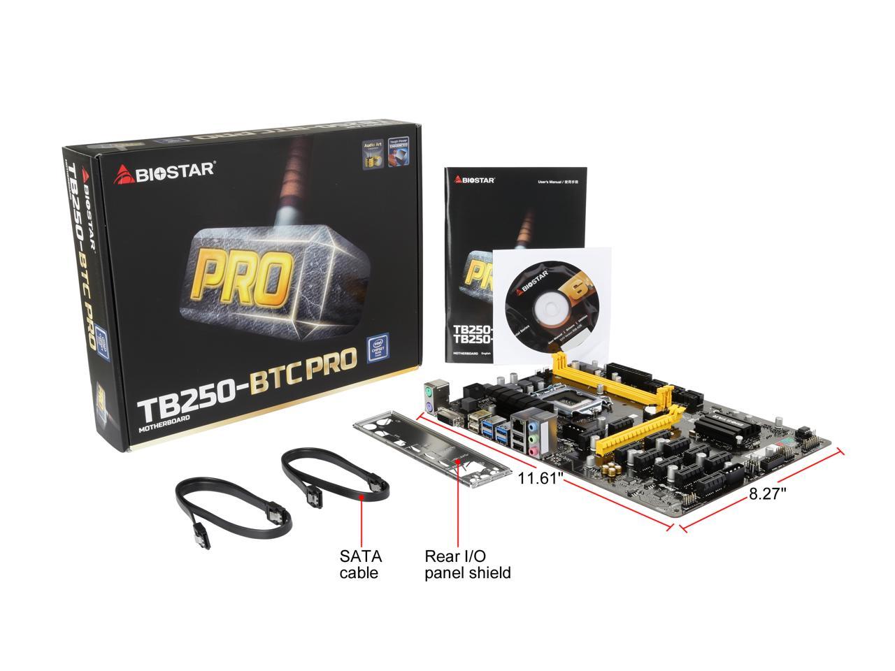 BIOSTAR TB250-BTC PRO LGA 1151 Intel B250 SATA 6Gb/s USB 3 ...