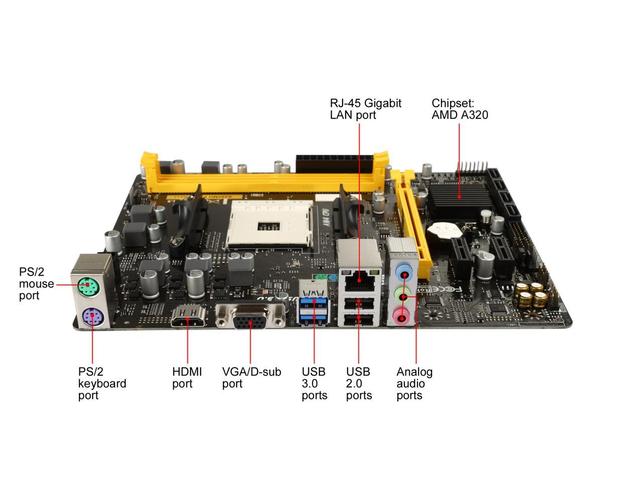 BIOSTAR A320MH PRO AM4 Micro ATX AMD Motherboard - Newegg.com