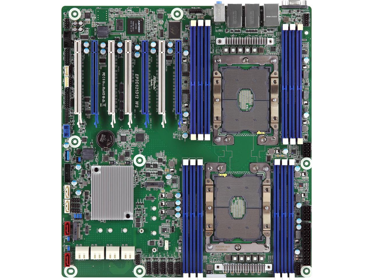 Asrock Rack Ep2c621d12 Ws Eeb Server Motherboard Lga 3647 Intel C621 Newegg Com