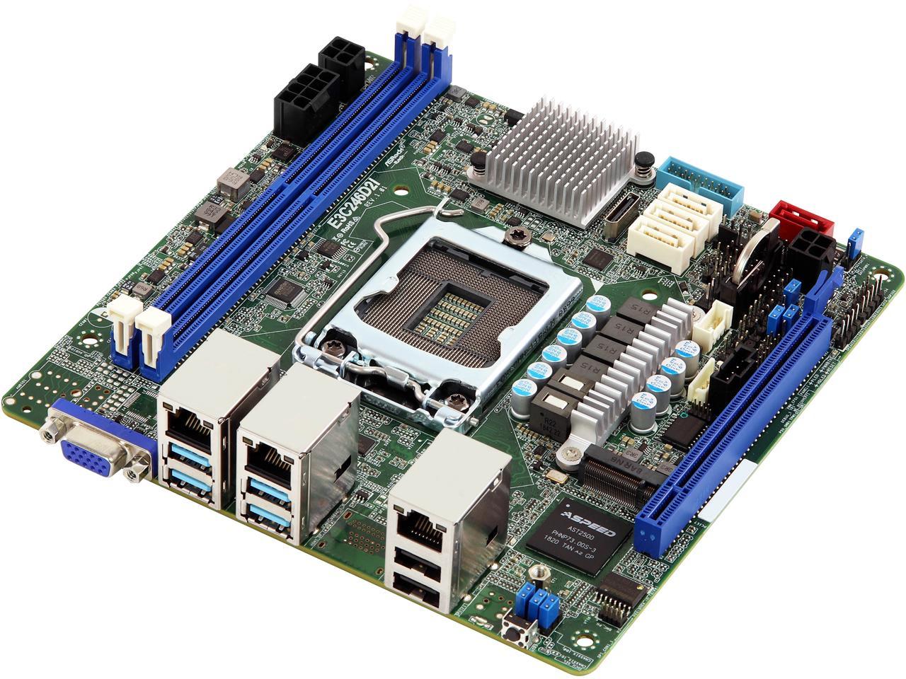 AsRock Rack E3C246D2I Mini-ITX Server Motherboard LGA 1151 Intel C246