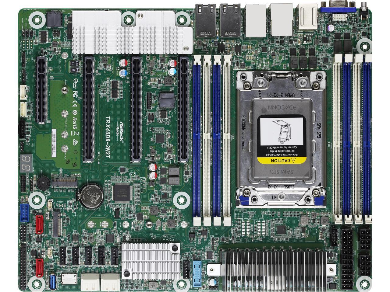 AsRock Rack TRX40D8-2N2T ATX Server Motherboard AMD sTRX4 3rd Gen Ryze ...