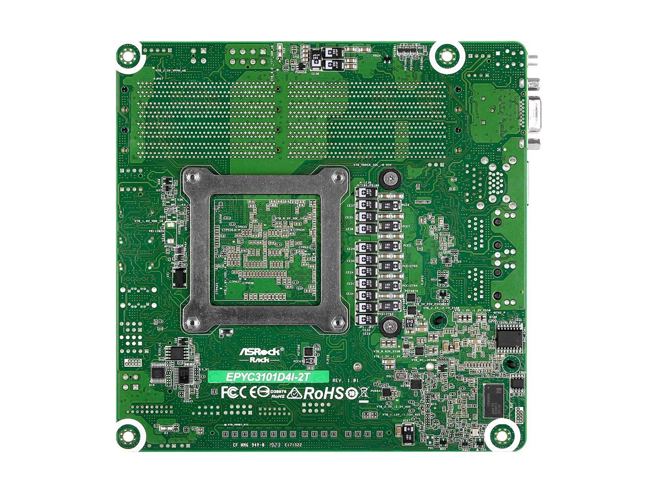 AsRock Rack EPYC3101D4I2T MiniITX Server Motherboard AMD EPYC 3101