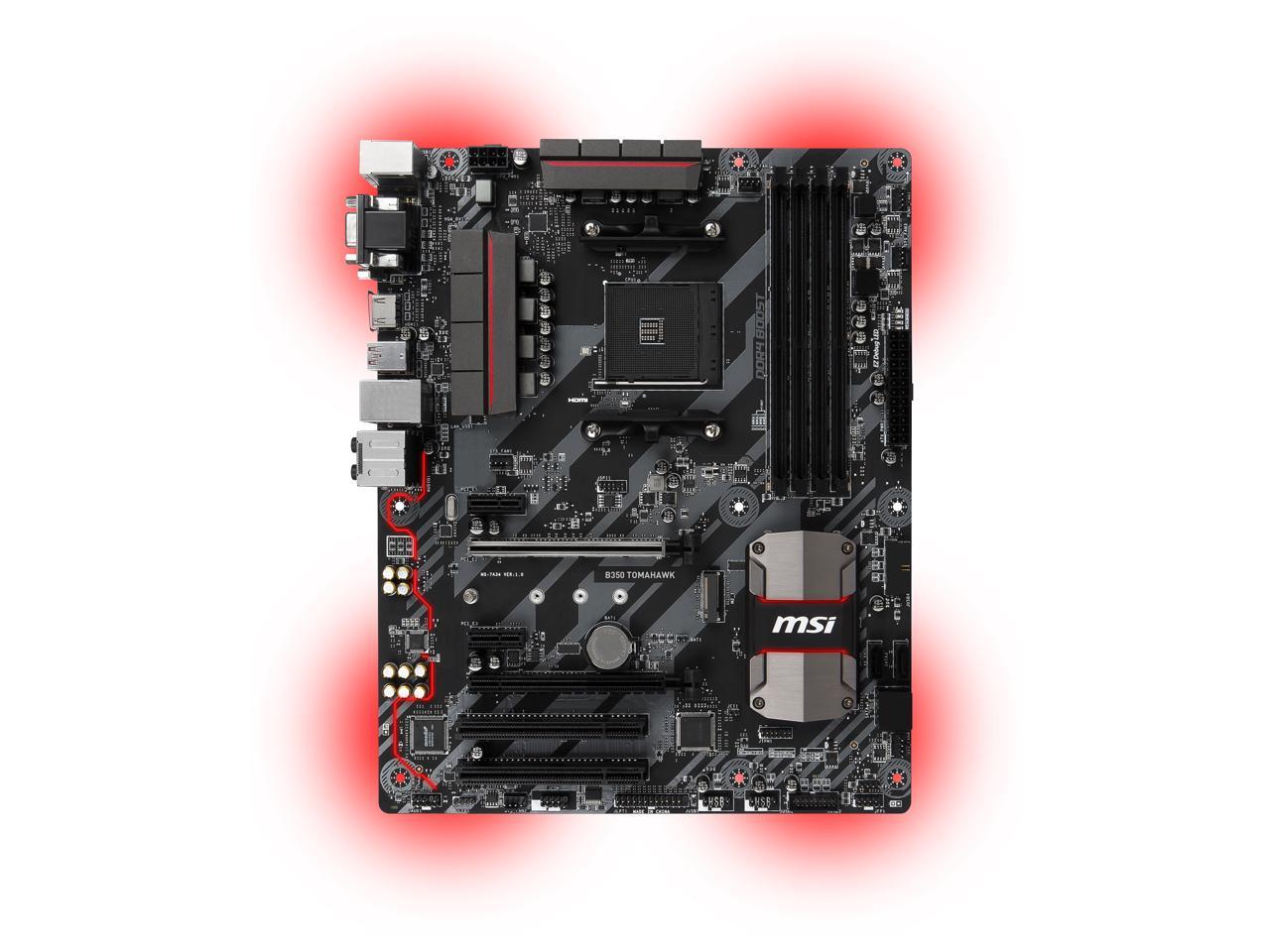 MSI B350 TOMAHAWK AM4 ATX AMD Motherboard - Newegg.com