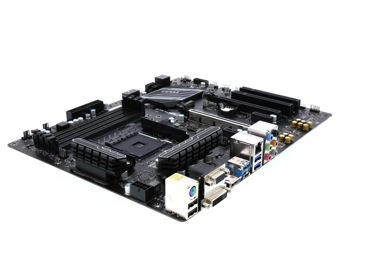 Used Very Good MSI PRO B350 PC MATE AM4 ATX AMD Motherboard