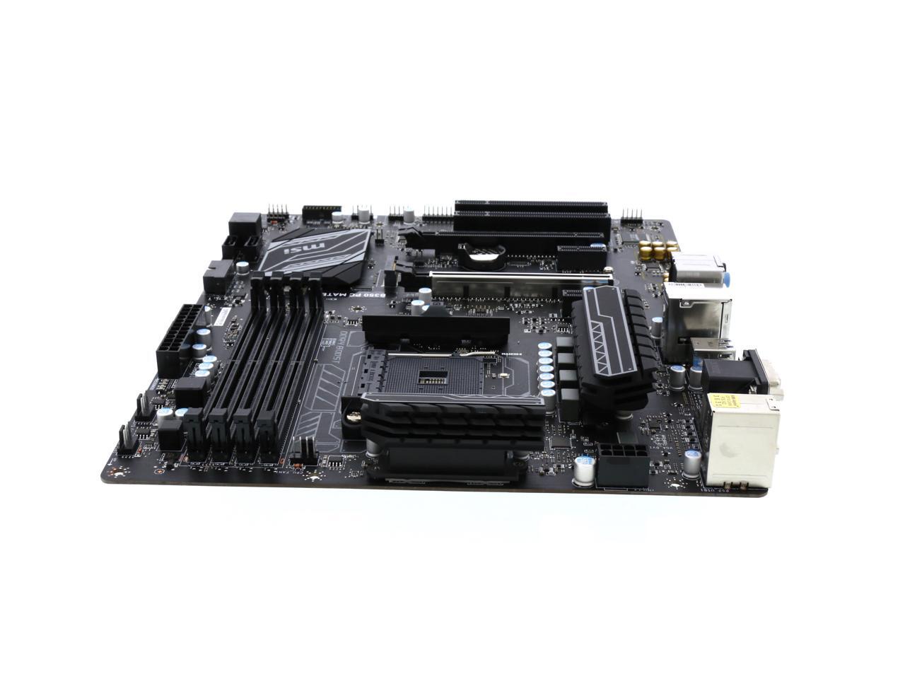 MSI PRO B350 PC MATE AM4 ATX AMD Motherboard