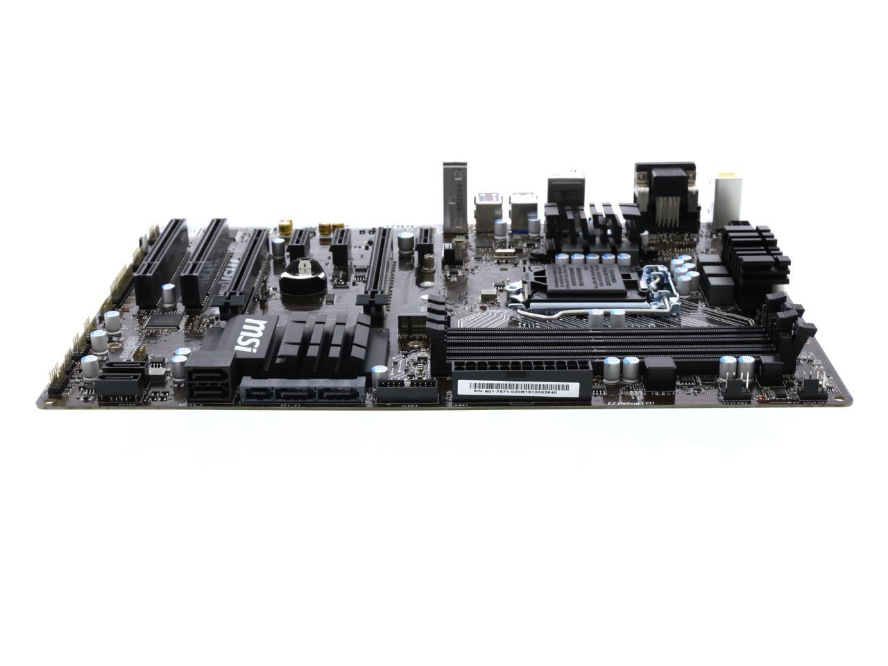 Refurbished Msi Z170a Pc Mate Lga 1151 Atx Motherboards Intel Newegg Com