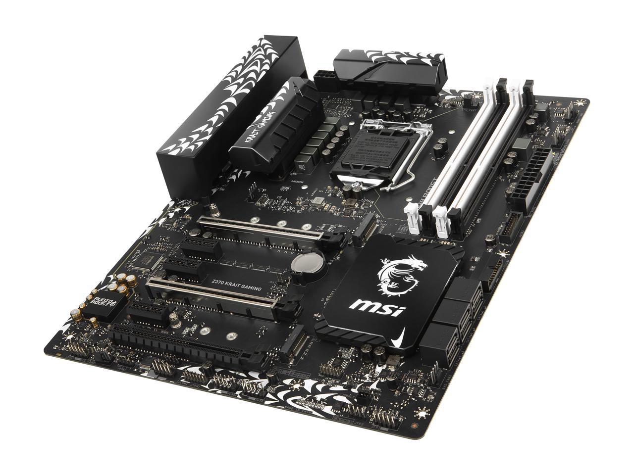 MSI Z370 KRAIT GAMING LGA 1151 (300 Series) ATX Intel Motherboard ...