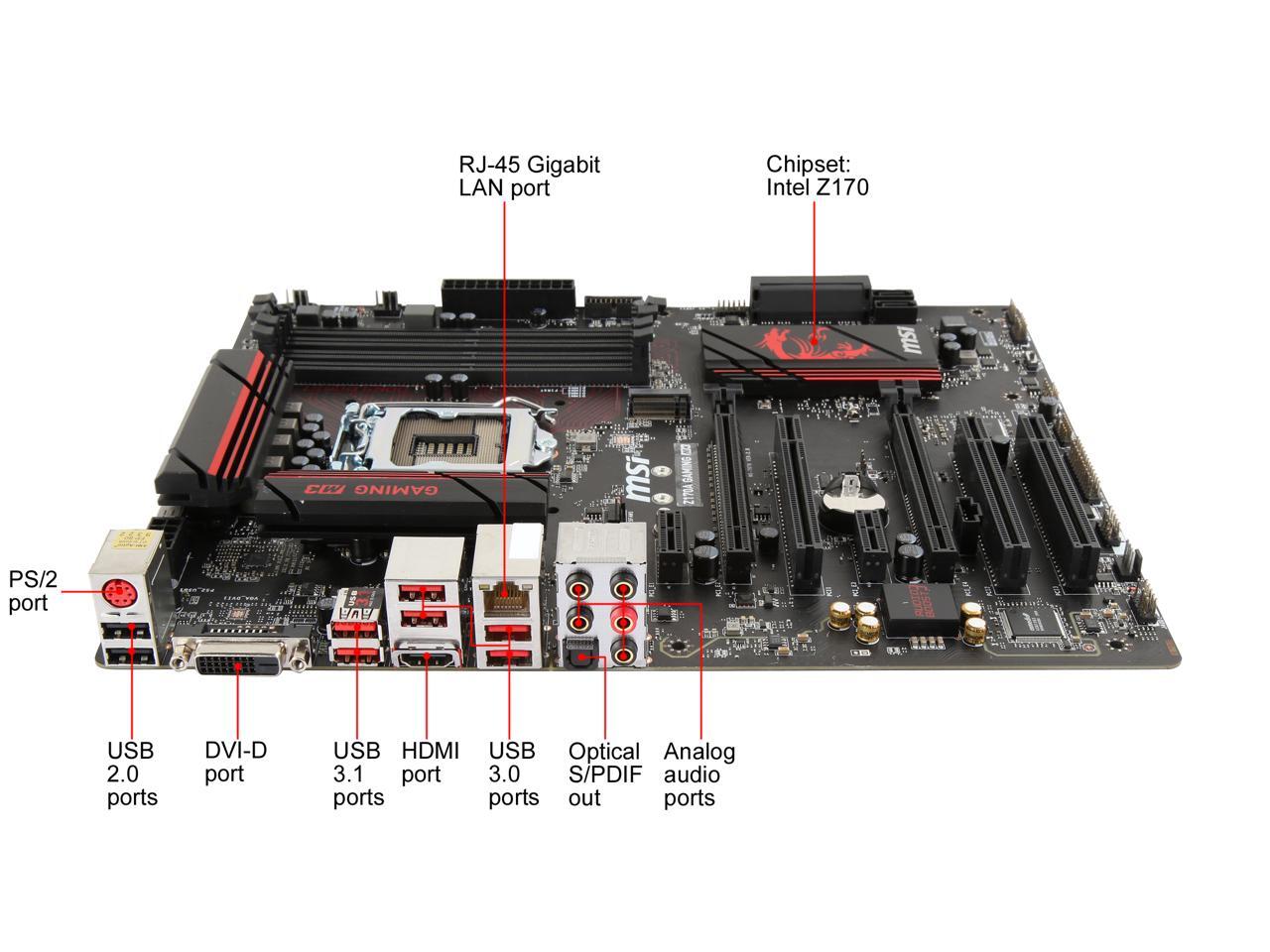 Refurbished MSI Z170A GAMING M3 LGA 1151 ATX Intel Motherboard
