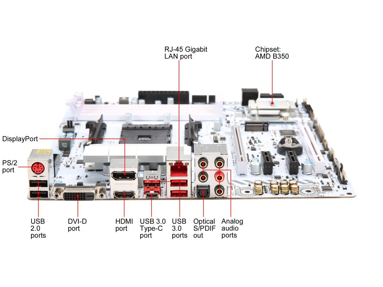 Refurbished MSI B350M MORTAR ARCTIC AM4 Micro ATX AMD Motherboard