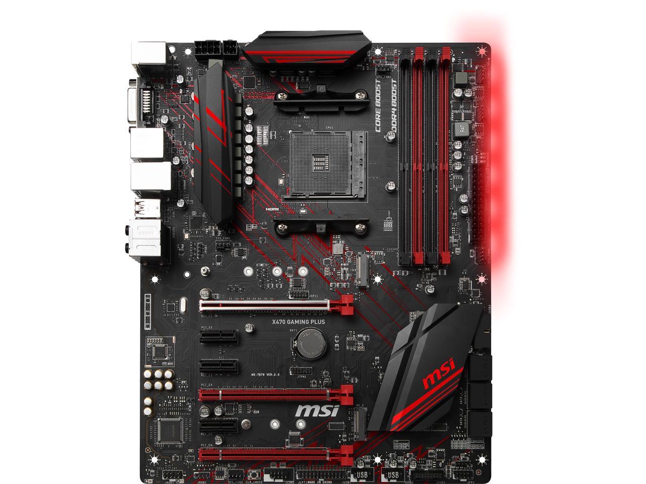MSI PERFORMANCE GAMING X470 GAMING PLUS AM4 ATX AMD Motherboard 