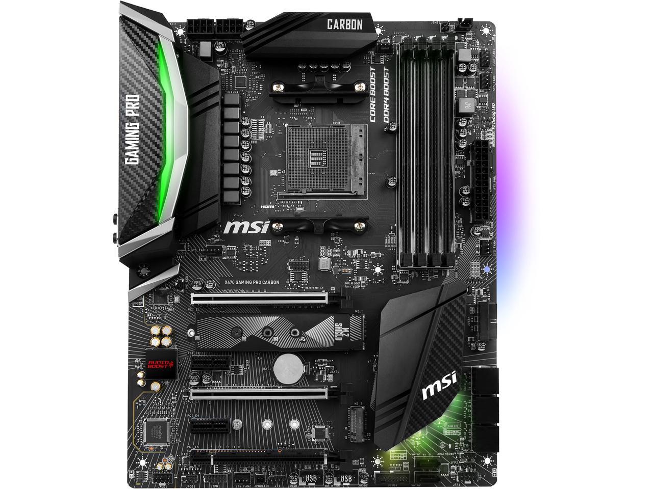 MSI PERFORMANCE GAMING X470 GAMING PRO CARBON AM4 AMD X470 SATA 6Gb/s USB  3.1 HDMI ATX AMD Motherboard