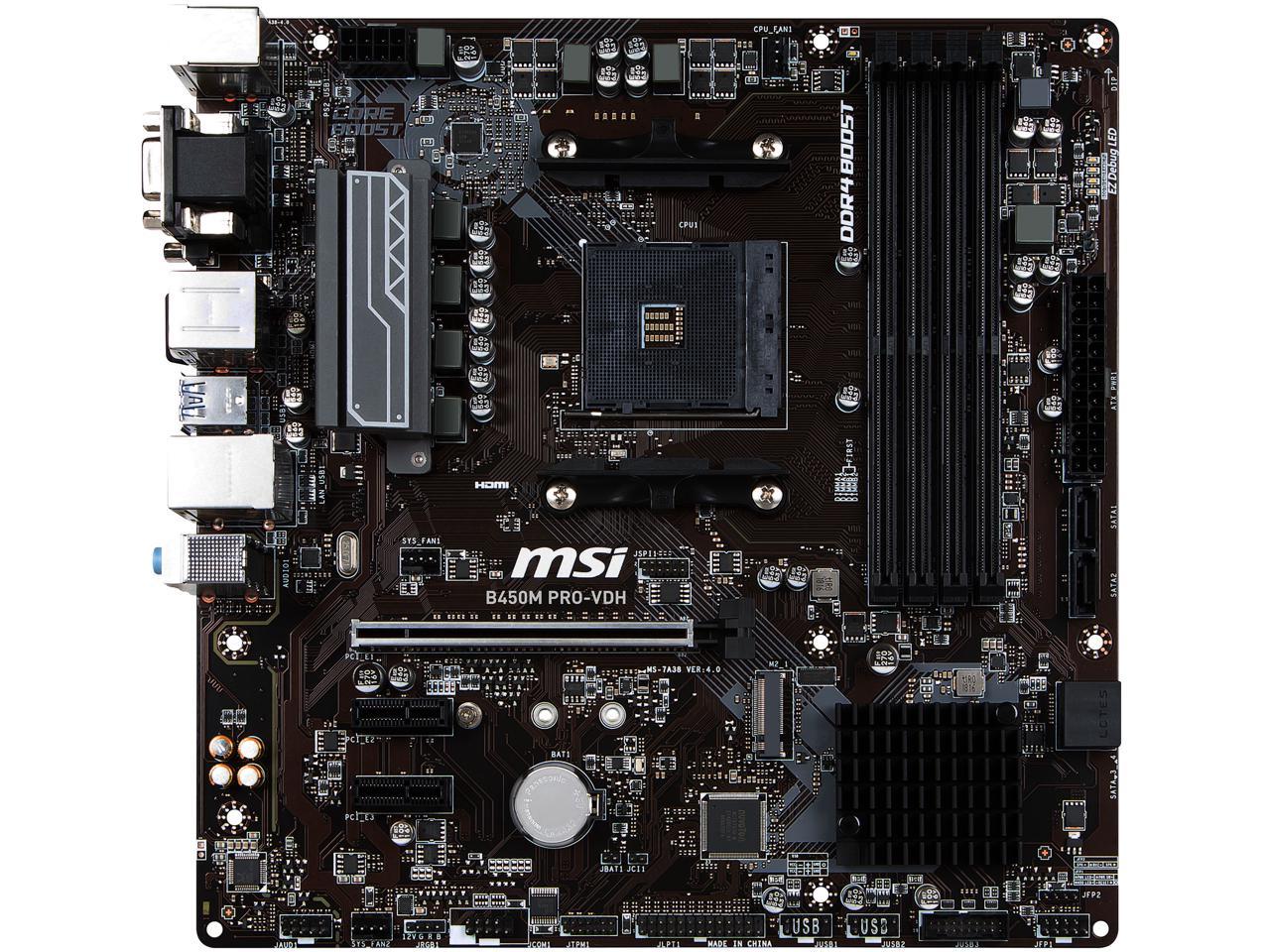 MSI B450M PRO-VDH AM4 AMD Motherboard - Newegg.ca