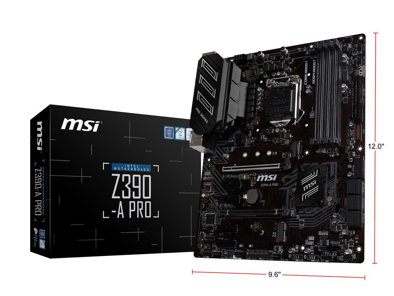 Msi z390 a pro установка m2