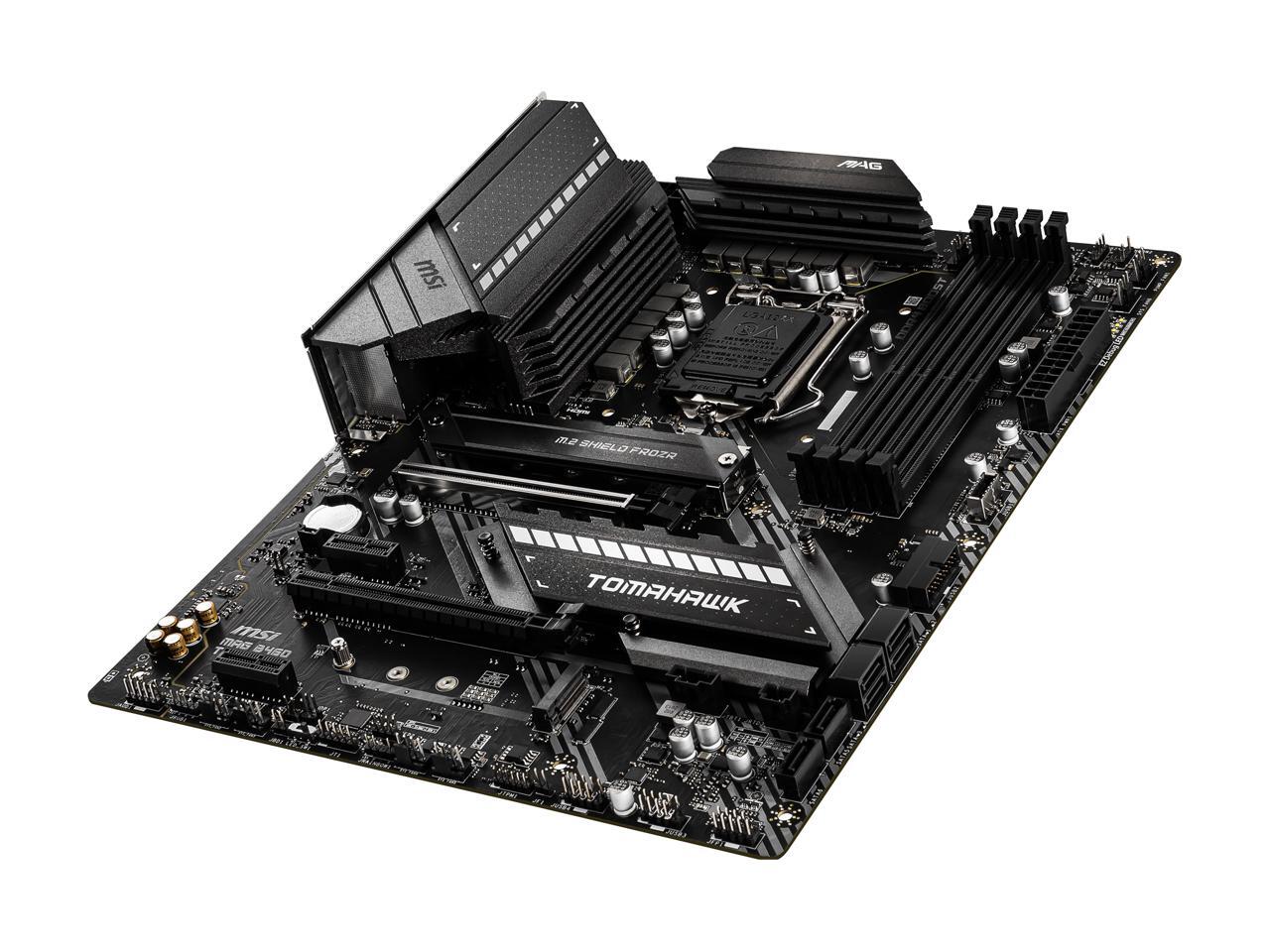 MSI MAG B460 TOMAHAWK LGA 1200 ATX Intel Motherboard - Newegg.com