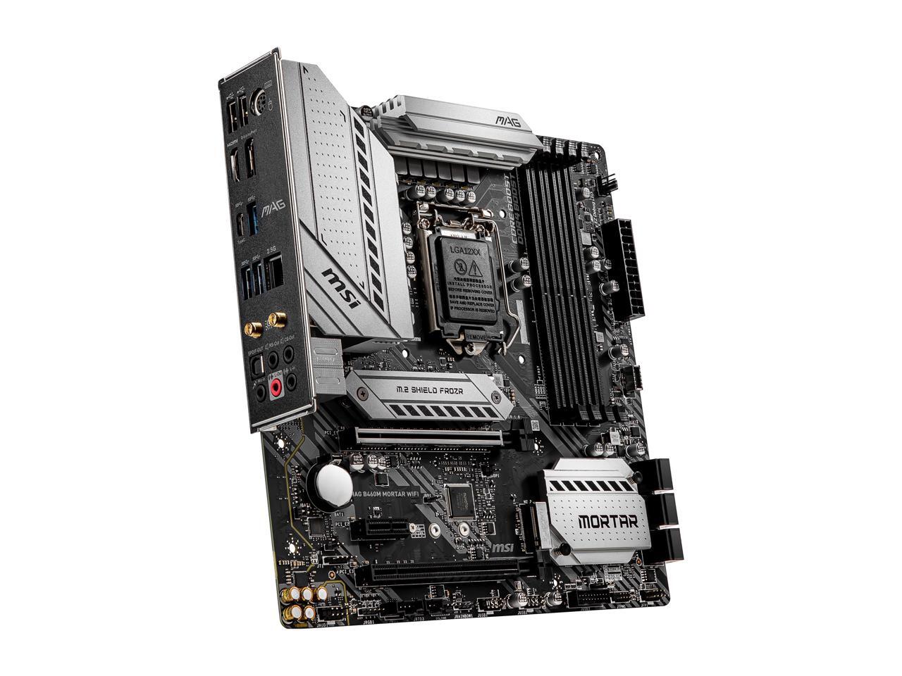 MSI MAG B460M MORTAR WIFI LGA 1200 Micro ATX Intel Motherboard - Newegg.com