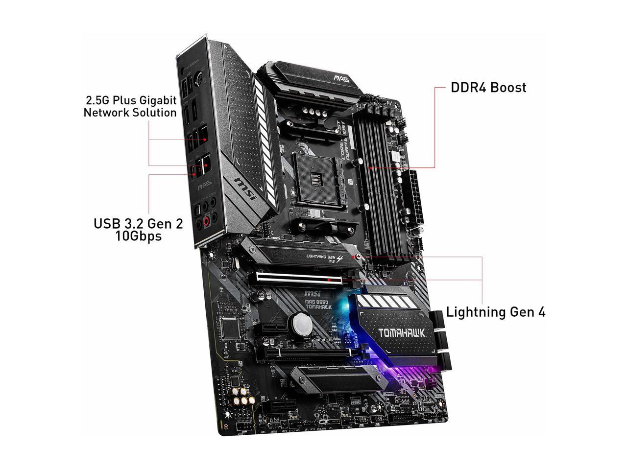 MSI MAG B550 TOMAHAWK AM4 ATX AMD Motherboard