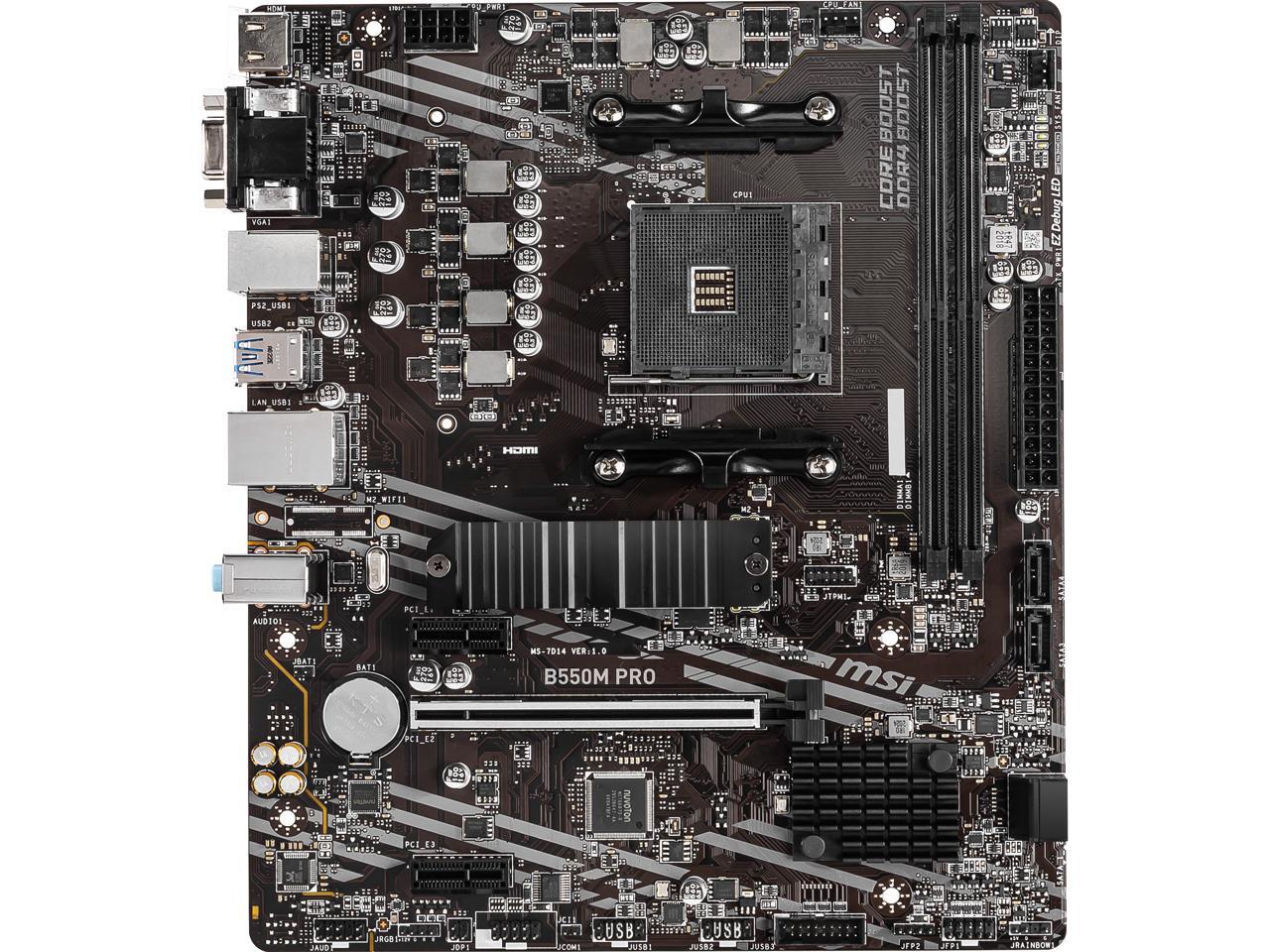 MSI PRO B550M PRO AM4 Micro ATX AMD Motherboard - Newegg.com MSI PRO B550M PRO AM4 Micro ATX AMD Motherboard - Newegg.com