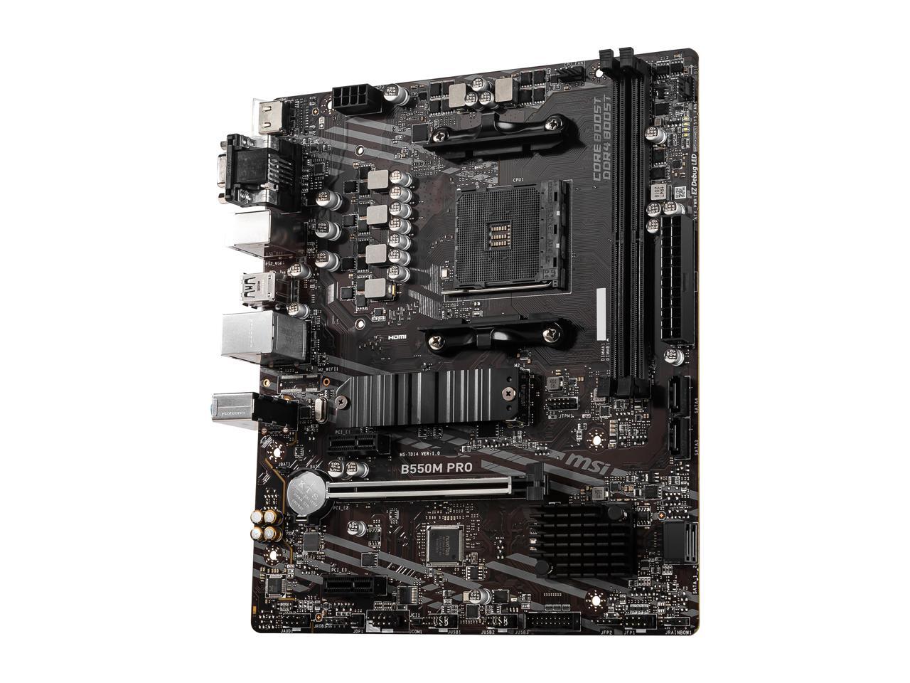 MSI PRO B550M PRO AM4 Micro ATX AMD Motherboard - Newegg.com