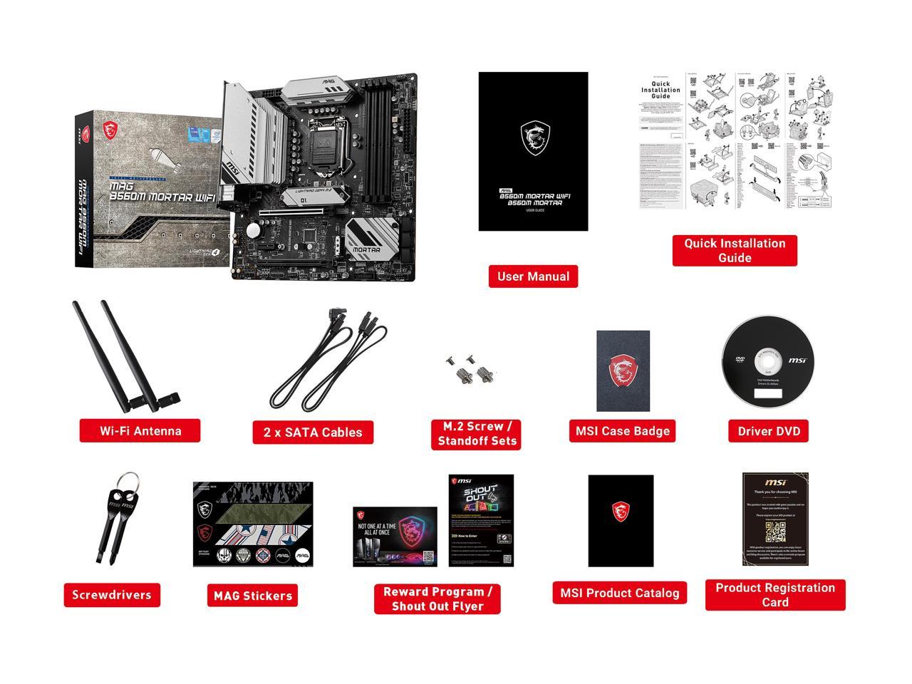 MSI MAG B560M MORTAR WIFI マザーボード MicroATX Intel B560チップ