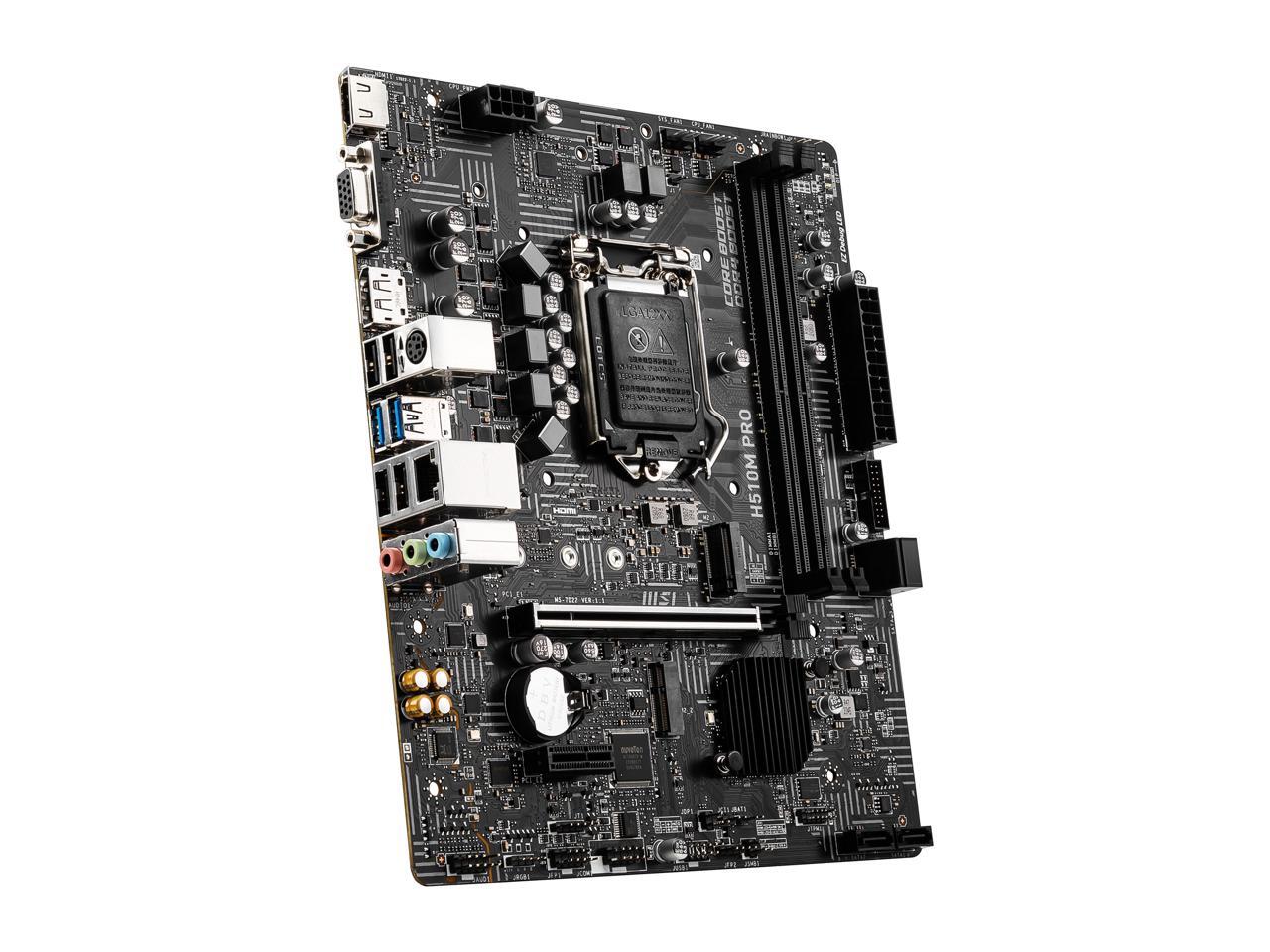 MSI H510MA Pro Carte Mère Intel H510 LGA 1200 Micro ATX Informatique