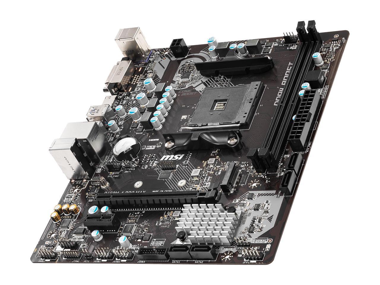 Msi B450m A Pro Max Am4 Micro Atx Amd Motherboard Neweggca