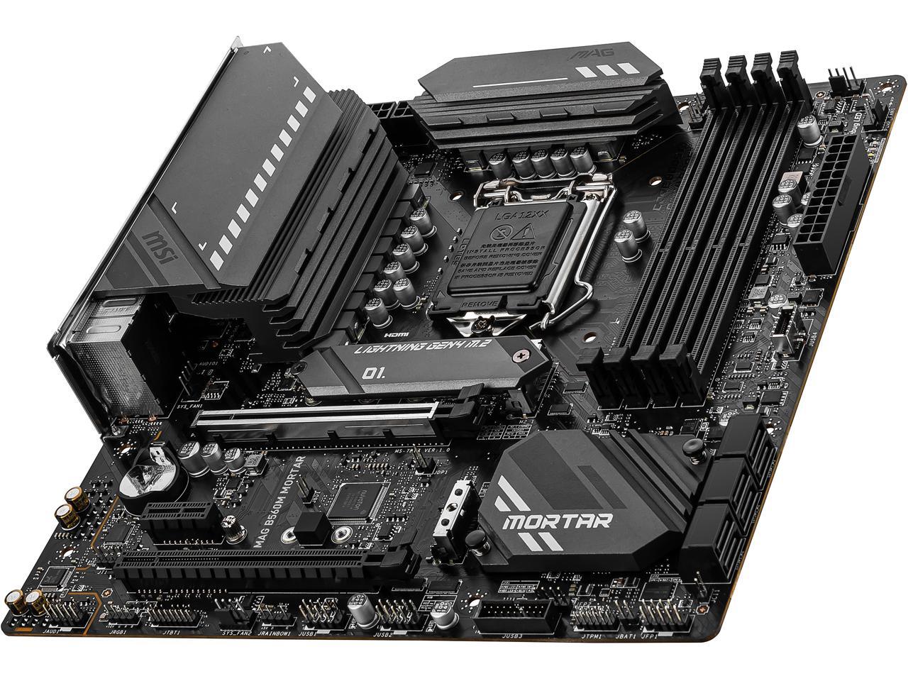 MSI MAG B560M MORTAR LGA 1200 Micro ATX Intel Motherboard - Newegg.com