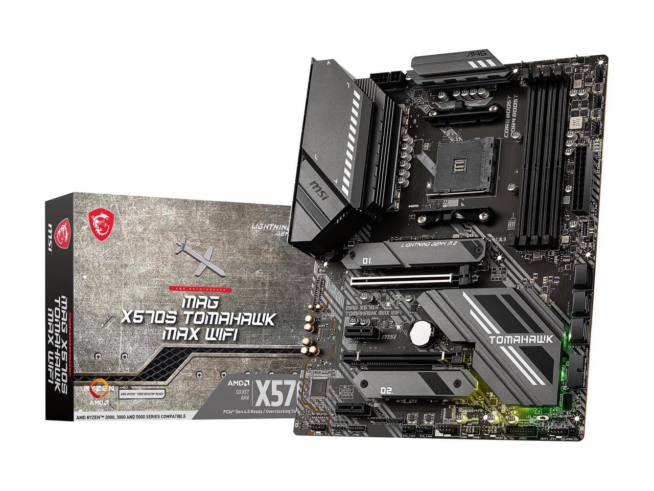 MSI MAG X570S TOMAHAWK MAX WIFI AM4 ATX AMD Motherboard - Newegg.com