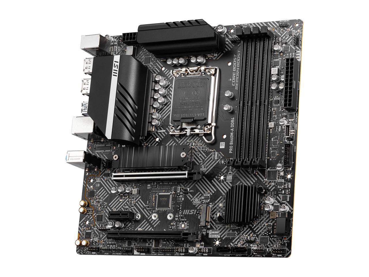 MSI PRO B660M-A DDR4 LGA 1700 Micro ATX Intel Motherboard - Newegg.ca