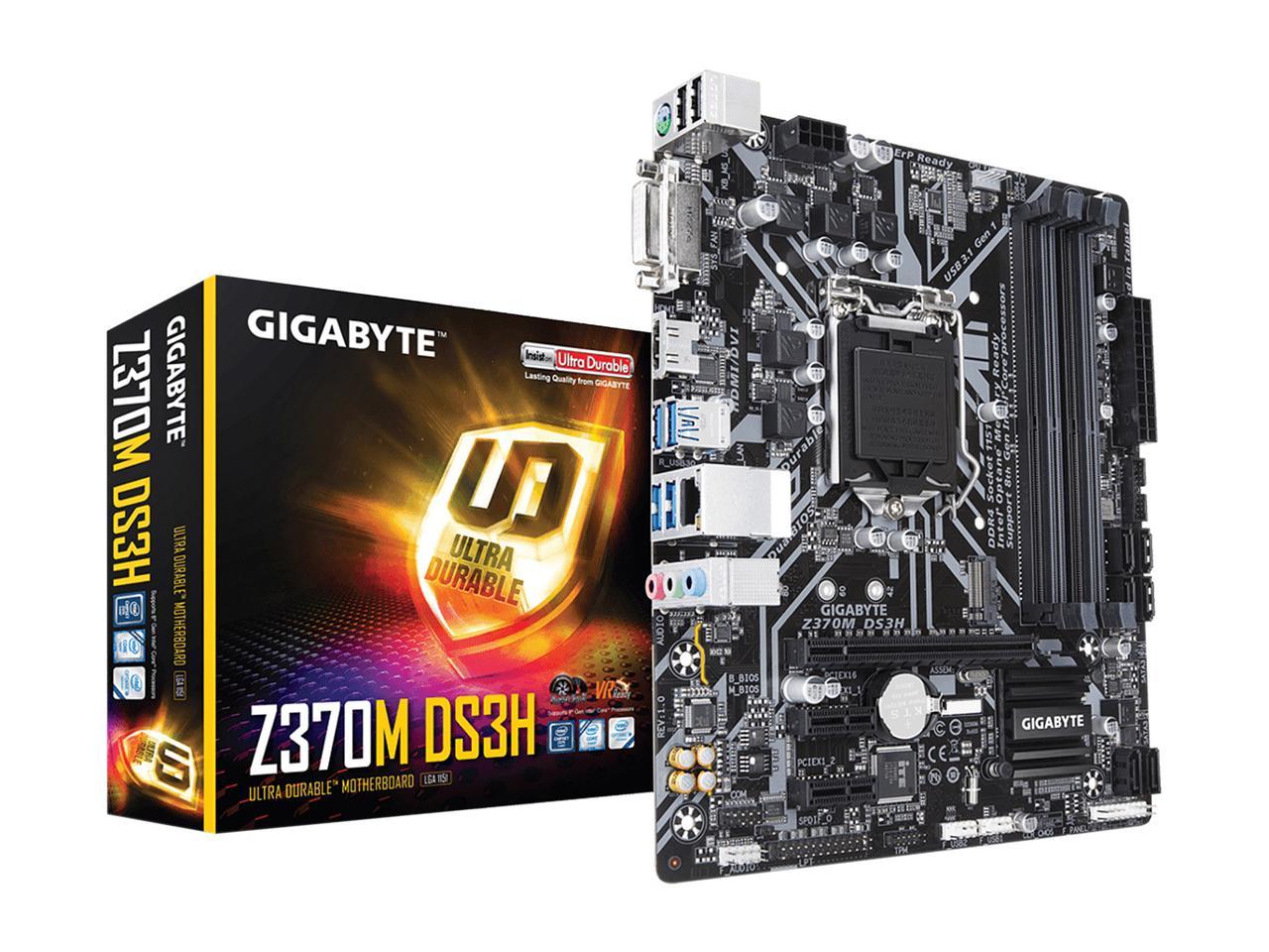 Материнская плата gigabyte z370m d3h как установить память м2