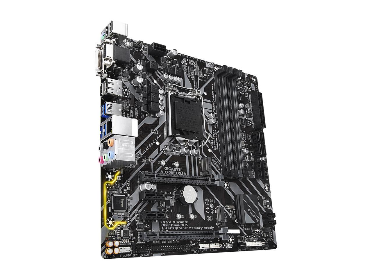 GIGABYTE H370M DS3H LGA 1151 (300 Series) Micro ATX Intel Motherboard