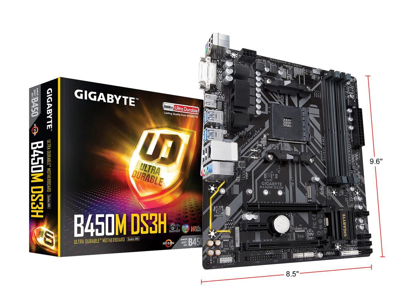 GIGABYTE B450M Micro ATX AMD Motherboard - Newegg.com