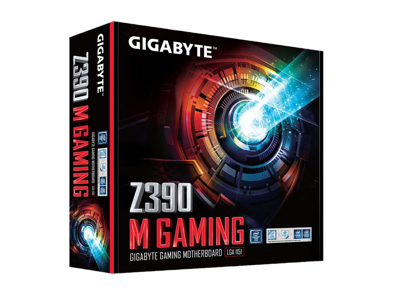 GIGABYTE Z390 M GAMING LGA 1151 (300 Series) Intel Z390 HDMI SATA 6Gb/s USB  3.1 Micro ATX Intel Motherboard