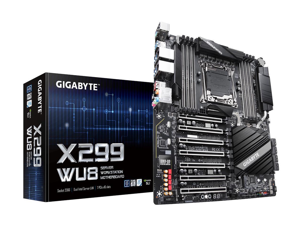 GIGABYTE X299WU8 LGA 2066 Intel Motherboard with Dual Intel Server LAN