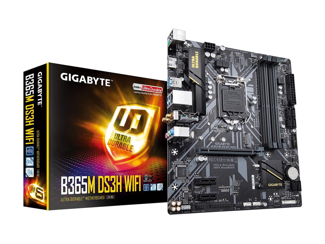 GIGABYTE B365M DS3H WIFI LGA 1151 (300 Series) Micro ATX Intel