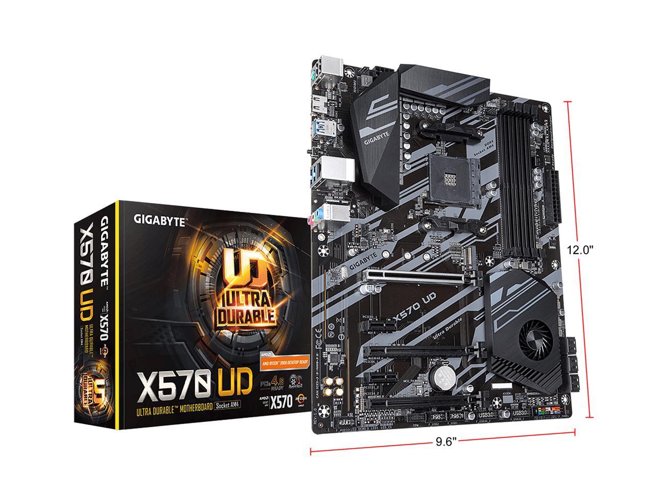 Материнская плата gigabyte x570 ud am4 atx обзор