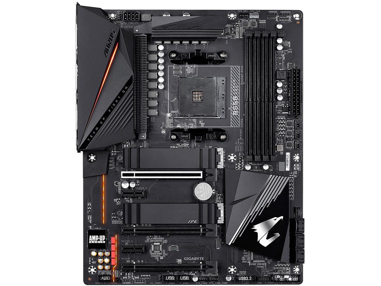 Gigabyte B550 Aorus Pro Am4 Amd B550 Atx Motherboard With Dual M 2 Sata 6gb S Usb 3 2 Gen 2 2 5 Gbe Lan Pcie 4 0 Newegg Com