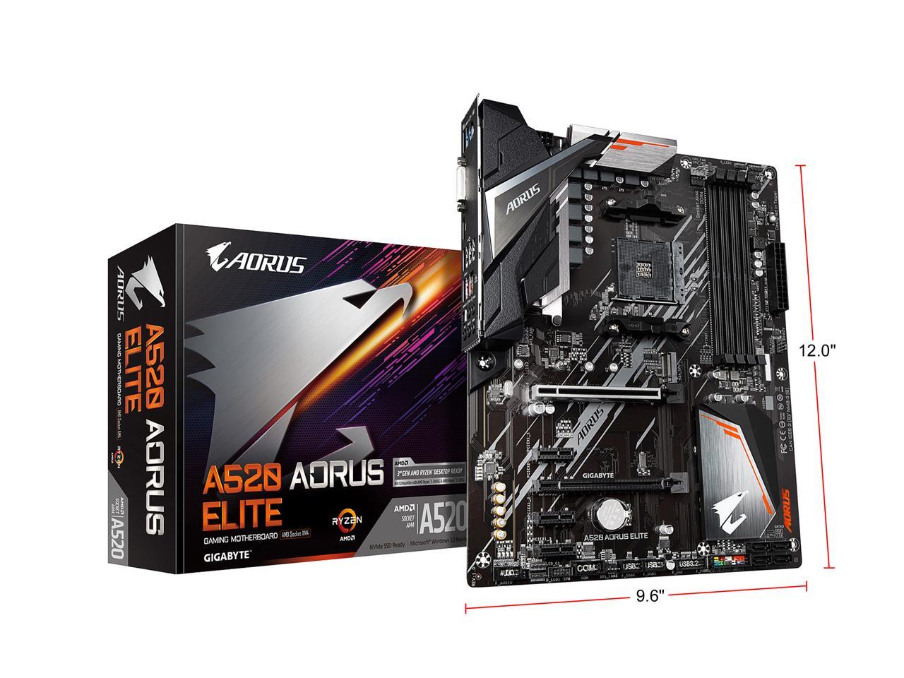 GIGABYTE AORUS A520 AORUS ELITE AM4 ATX AMD Motherboard - Newegg.com