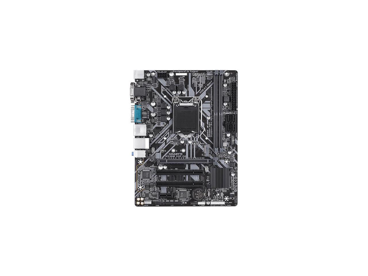 Refurbished GIGABYTE H310M S2P 2.0 LGA 1151 (300 Series) Micro ATX