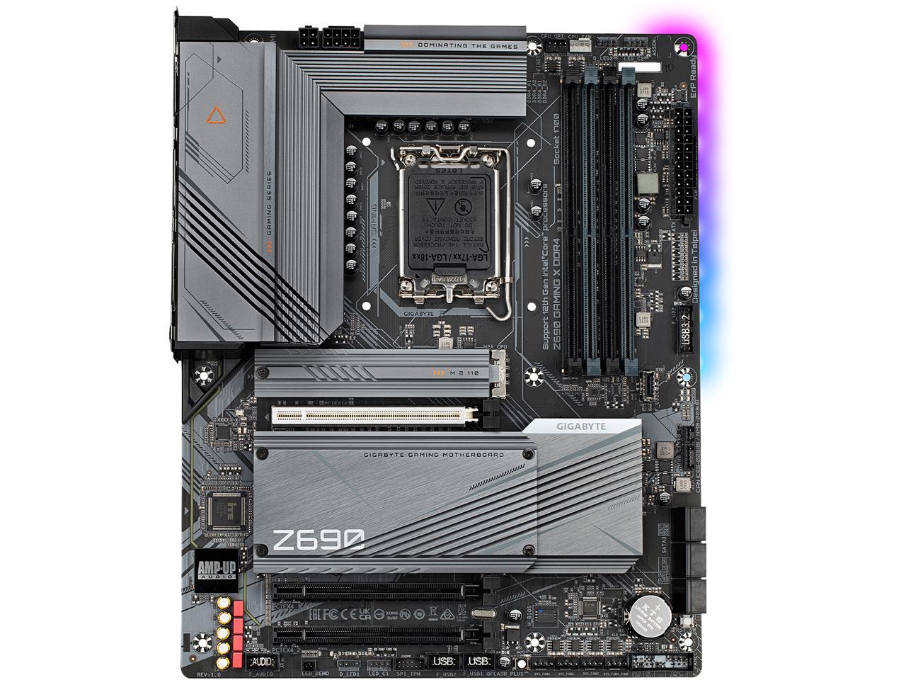 GIGABYTE Z690 GAMING X DDR4 LGA 1700 Intel Z690 ATX Motherboard with DDR4,  Quad M.2, PCIe 5.0, USB 3.2 Gen2X2 Type-C, 2.5GbE LAN