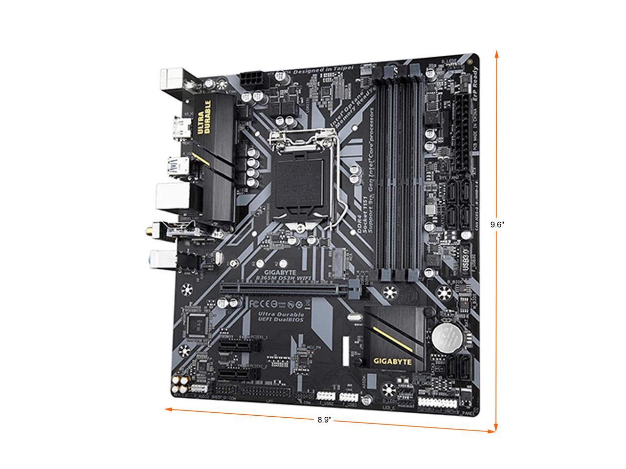 Refurbished GIGABYTE B365M DS3H WIFIY1XR LGA 1151 (300 Series) Micro