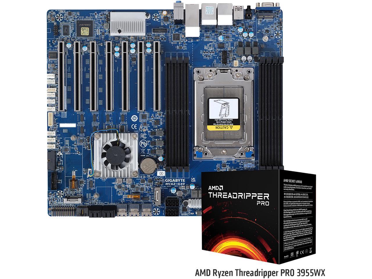 GIGABYTE Bundle Deal MC62G40 Motherboard with AMD Threadripper Pro