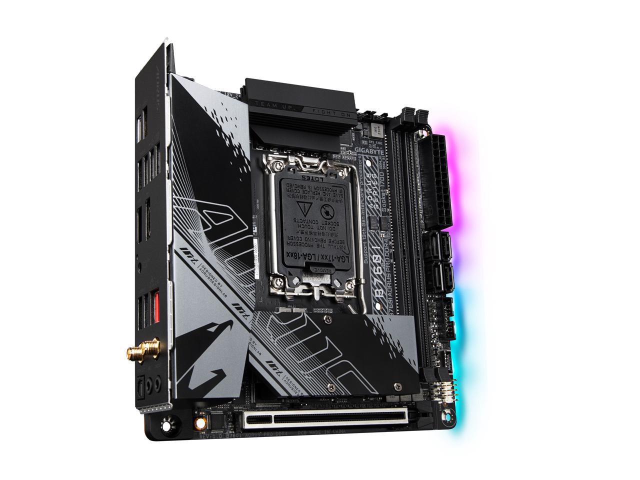 GIGABYTE B I AORUS PRO DDR LGA Intel B Mini ITX Motherboard With DDR Dual M PCIe