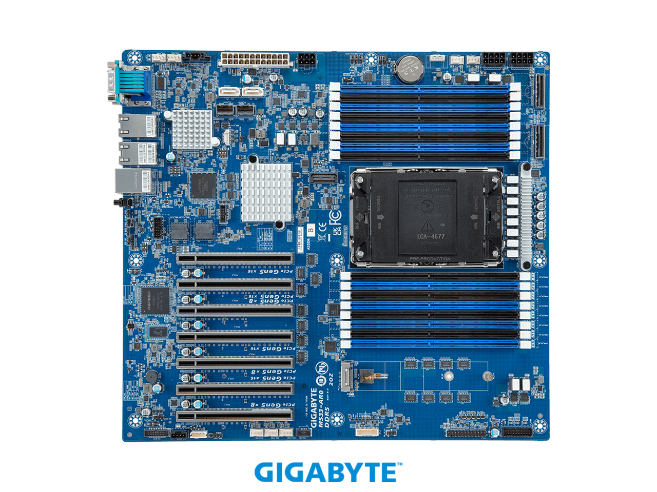 GIGABYTE MS33AR0 Extended ATX Server Motherboard, 4th Gen. Intel® Xeon