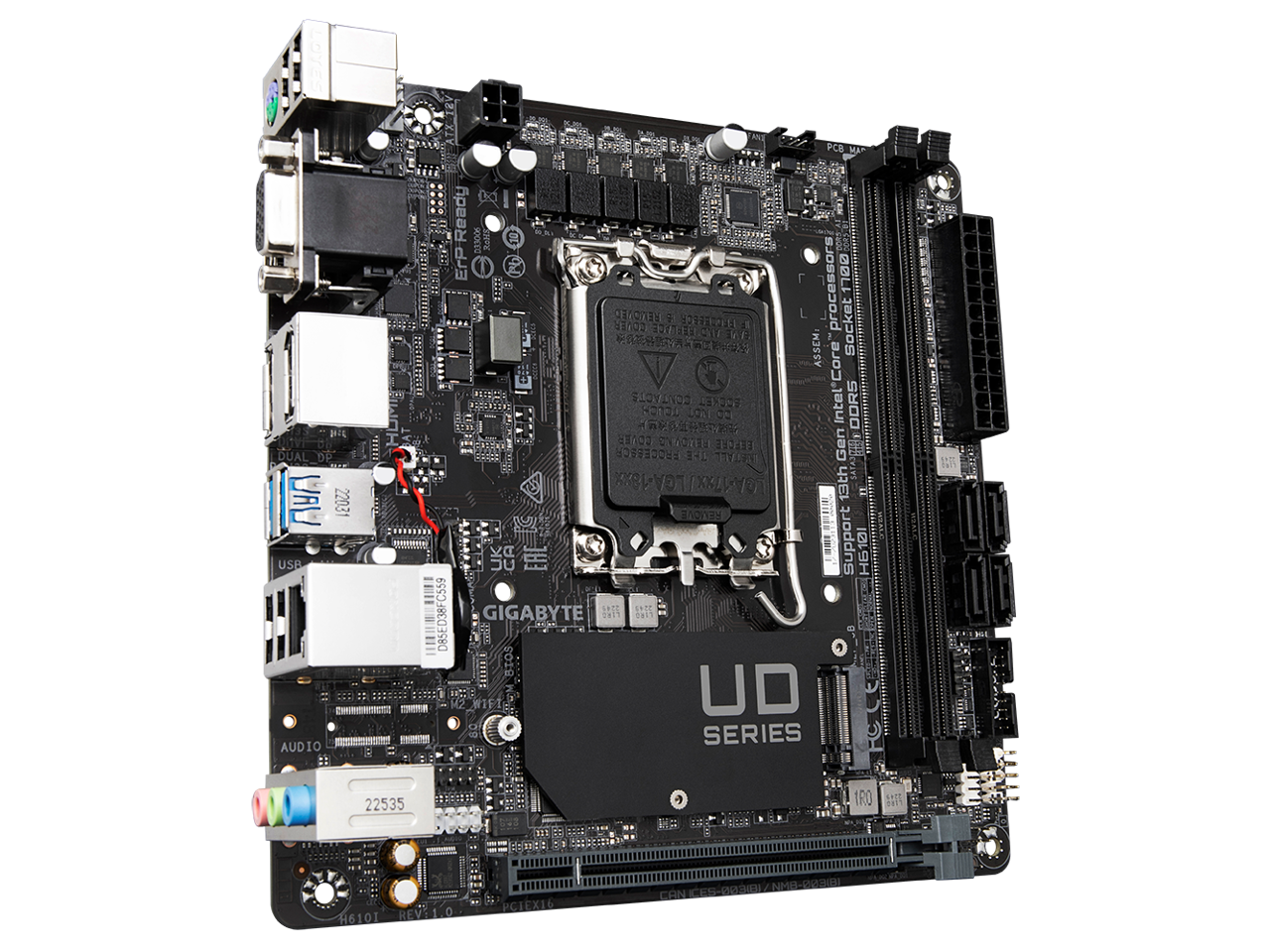 GIGABYTE H610I H610 Intel LGA 1700 MiniITX Motherboard with DDR5