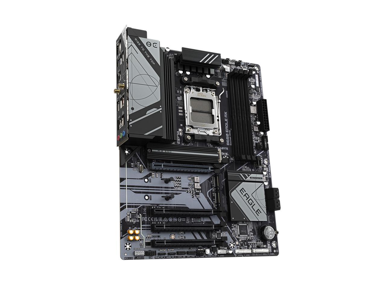 GIGABYTE B650 EAGLE AX AM5 LGA 1718 AMD B650 ATX , DDR5 Triple M.2 ...