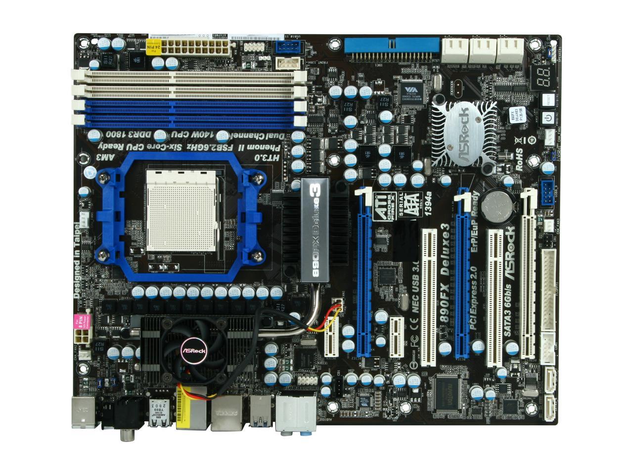 ASRock 890FX DELUXE3 AM3 ATX AMD Motherboard - Newegg.com